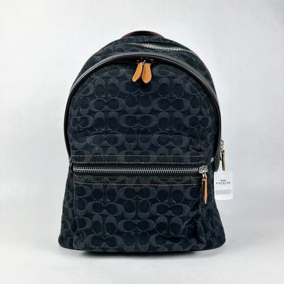 COACH CG021 Charter Backpack In Signature Denim - Picture 6 of 11
